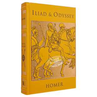 预售 荷马 伊利亚特和奥德赛 皮面精装 Leather Bound Classics Iliad  Odyssey 英文原版 Homer 奥本海默导演诺兰新电影原著小说