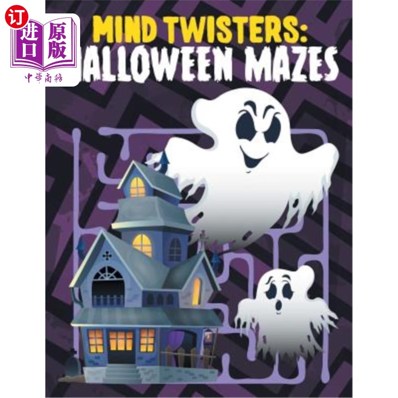 海外直订Mind Twisters: Halloween Mazes 心灵缠绕者：万圣节迷宫