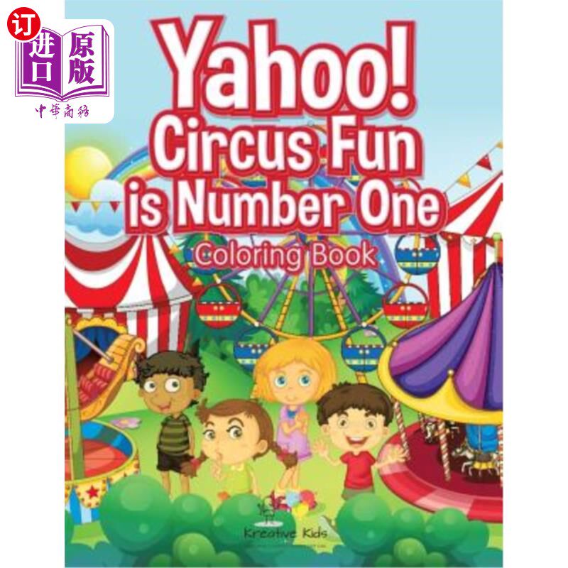 海外直订Yahoo! Circus Fun Is Number One Coloring Book 雅虎马戏团的乐趣是第一本彩色的书