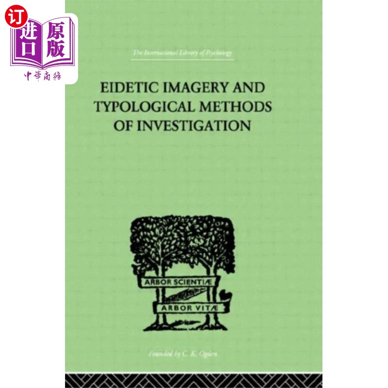 海外直订Eidetic Imagery and Typological Methods of Inves... 清晰意象与类型学调查方法