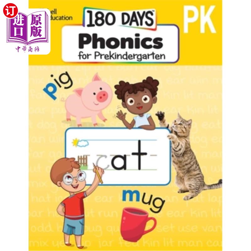 海外直订180 Days(tm) Phonics for Prekindergarten: Practice, Assess, Diagnose 180天(tm)学前读音:练习,评估,诊断