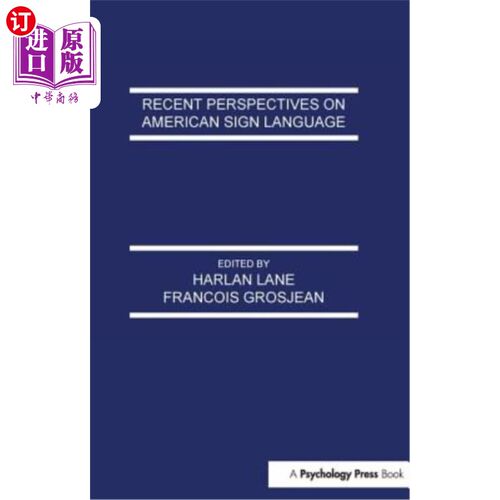 海外直订Recent Perspectives on American Sign Language 美国手语的新观点