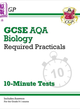 英国原版CGP教辅 New Grade 9-1 GCSE Biology AQA Required Practicals 10-Minute Tests 新版生物学10分钟测试【中商原版】