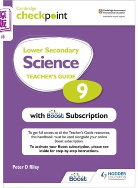 海外直订Cambridge Checkpoint Lower Secondary Science Tea... 剑桥检查点初中科学教师指南9与Boost订阅
