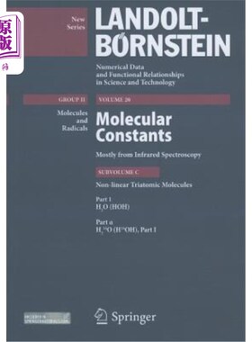 海外直订H2O (Hoh), Part 1 Alpha: Molecular Constants Mostly from Infrared Spectroscopy S