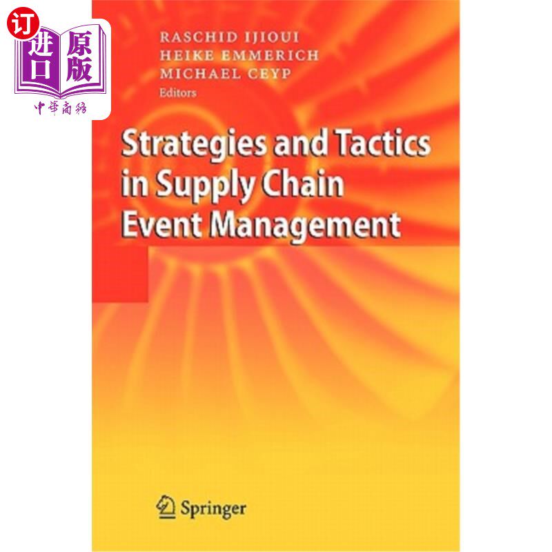 海外直订Strategies and Tactics in Supply Chain Event Management 供应链事件管理的策略与策略
