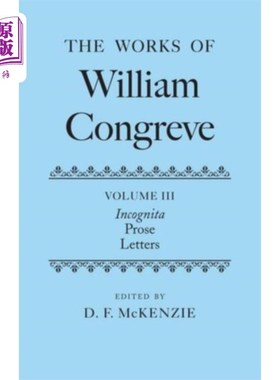 海外直订Works of William Congreve 威廉·康格里夫的作品