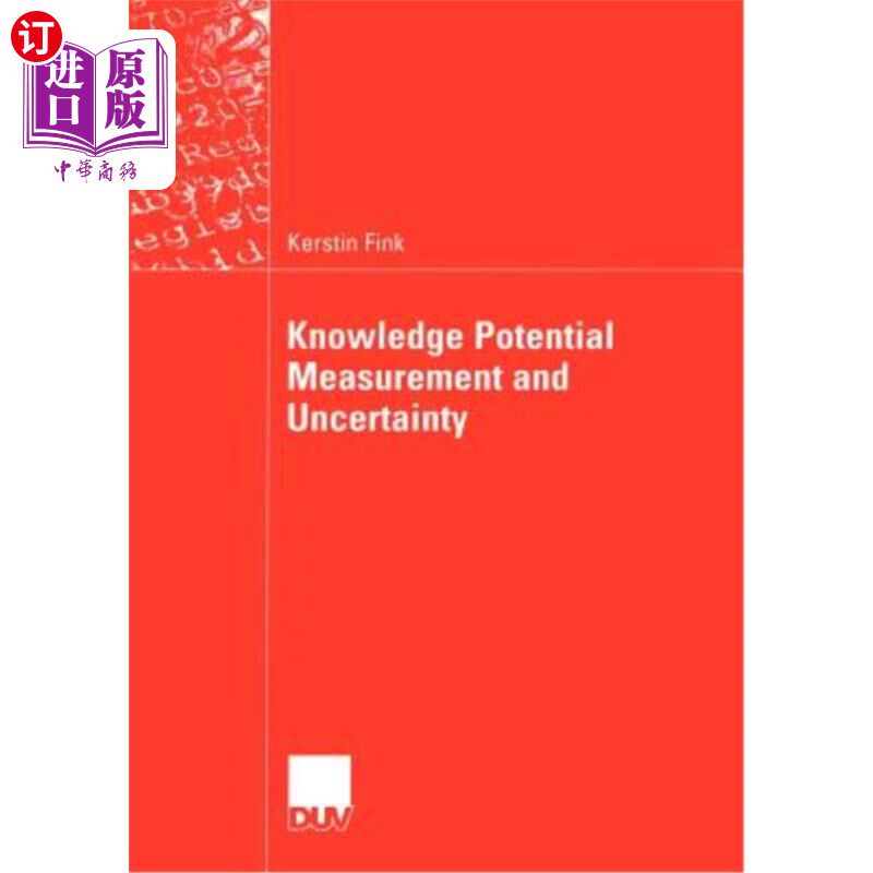 海外直订Knowledge Potential Measurement and Uncertainty 知识电位测量与不确定度