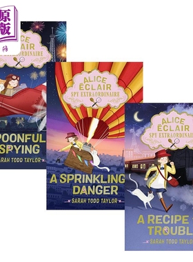 预售 Alice Eclair Spy Extraordinaire 侦探爱丽丝3册 儿童章节书推理故事 A Spoonful of Spying Recipe for Trouble【中商原版?
