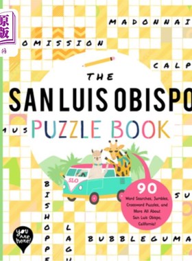 海外直订The San Luis Obispo Puzzle Book: 90 Word Searches, Jumbles, Crossword Puzzles, a 圣路易斯奥比斯波拼图书:90