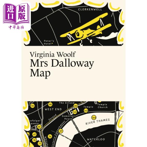 弗吉尼亚伍尔夫 达洛维夫人地图 Virginia Woolf Mrs Dalloway Map 英文原版 Martin Thelander 经典文学【中商原版】