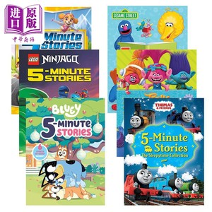 5 Minute Stories 5分钟故事英文绘本6册套装汪汪队Paw Patrol Bluey Sesame Street Thomas Trolls Lego Ninjago【中商原版?