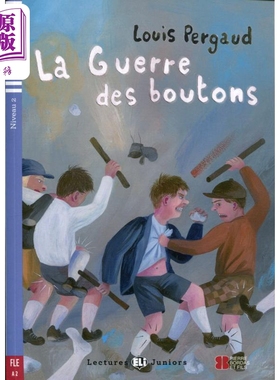 纽扣之战ELI Teen Readers French A2: La guerre des boutons 含音频 法文原版 法语学习分级阅读读物 纽扣战争【中商原版】