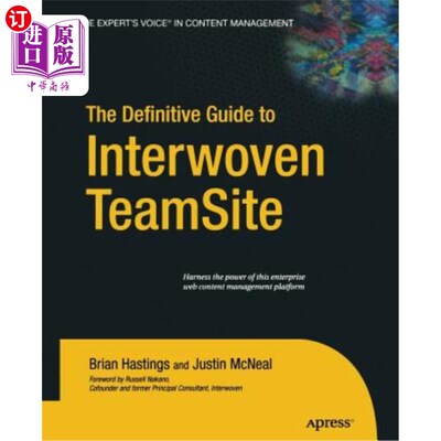 海外直订The Definitive Guide to Interwoven Teamsite Interwoven Teamsite最终指南