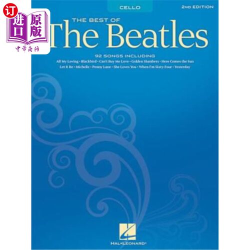 海外直订Best of the Beatles for Cello 《披头士最佳大提琴曲》