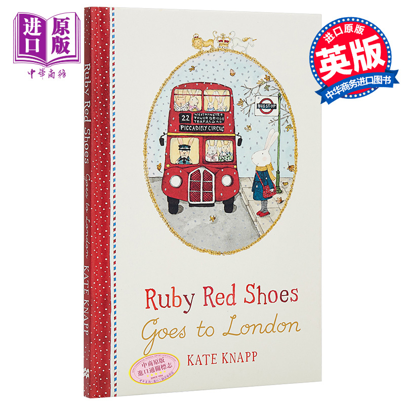 【中商原版】插画师Kate Knapp绘本 红鞋子露比游伦敦 英文原版 Ruby Red Shoes Goes To London 获奖名家故事绘本 6-9岁 精?