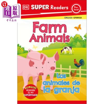 海外直订西班牙语 DK Super Readers Pre-Level Bilingual Farm Animals - Los Animales de la Granja DK超级读者初级双语农