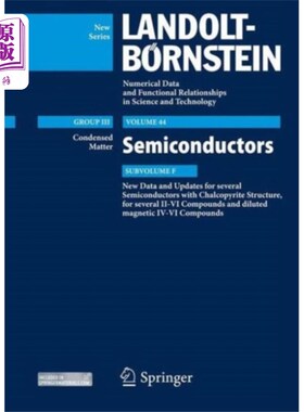 海外直订New Data and Updates for several Semiconductors with Chalcopyrite Structure, for 几种黄铜矿结构半导体、几种