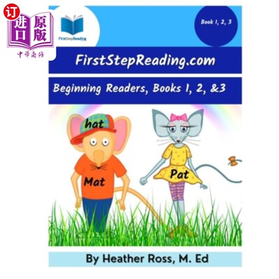 海外直订FirstStepReading.com Books 1-3: A Step By Step Learn to Read Phonics and Sight W 第一步阅读。com书