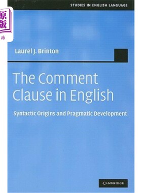 海外直订The Comment Clause in English 英语评论从句