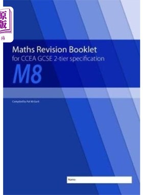 海外直订Maths Revision Booklet M8 for CCEA GCSE 2-tier Specification CCEA GCSE二级规范M8数学修订手册