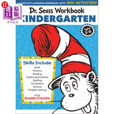 海外直订Dr. Seuss Workbook: Kindergarten: 300+ Fun Activities with Stickers and More! (M 苏斯博士练习册:幼儿