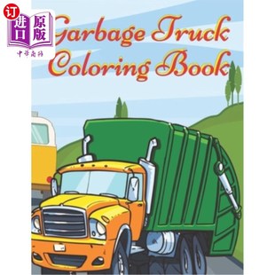 Trucks 活动书为孩子 Book Kids Mazes for Coloring Activity 垃圾车涂色书 海外直订Garbage Dump Truck