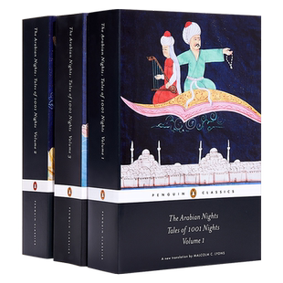 【中商原版】[英文原版]The Arabian Nights 1,001 Nights一千零一夜三本一套 阿拉伯民间故事集 天方夜谭