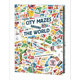 Antoine Corbineau:City Mazes Around the World 城市迷宫 英文原版 进口图书 儿童绘本 活动与玩具书 精品绘本【中商原版】