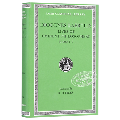 预售 第欧根尼 名哲言行录 卷1-5 共10卷 Lives of Eminent Philosophers Volume I Books 1-5 英文原版 Diogenes Laertius【中商?