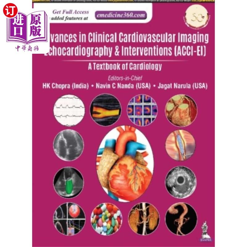 海外直订医药图书Advances in Clinical Cardiovascular Imaging, Ech... 临床心血管成像、超声心动图及干预研究进展