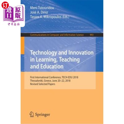 海外直订Technology and Innovation in Learning, Teaching and Education: First Internation 学习、教学和教育中的技术和