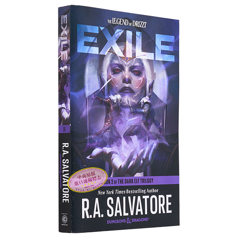流放 龙与地下城  黑暗精灵三部曲之二 Exile Dungeons Dragons 英文原版 R A Salvatore 国际流行小说【中商原版】