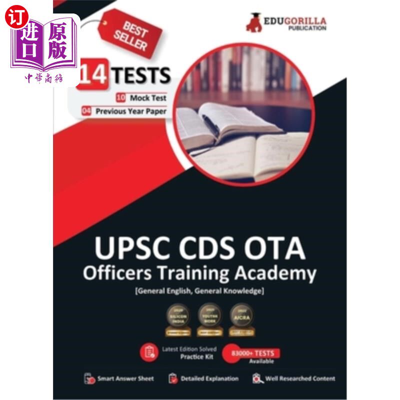 海外直订UPSC CDS OTA General English and General Knowledge (English Edition) - 10 Mock T UPSC CDS O