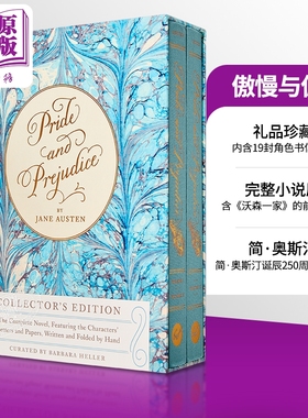 预售 简奥斯汀 傲慢与偏见 英文原版 含书信手稿 250周年纪念版礼品珍藏版 Pride and Prejudice Collector's Edition Jane Austen