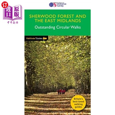 海外直订Pathfinder Sherwood Forest & the East Midlands 探路者舍伍德森林和东米德兰兹