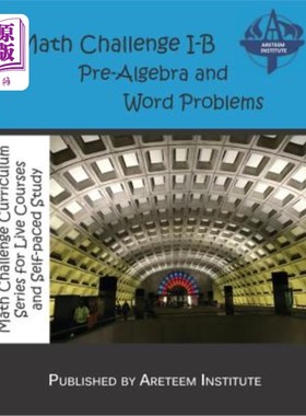 海外直订Math Challenge I-B Pre-Algebra and Word Problems 数学挑战I-B预代数和单词问题