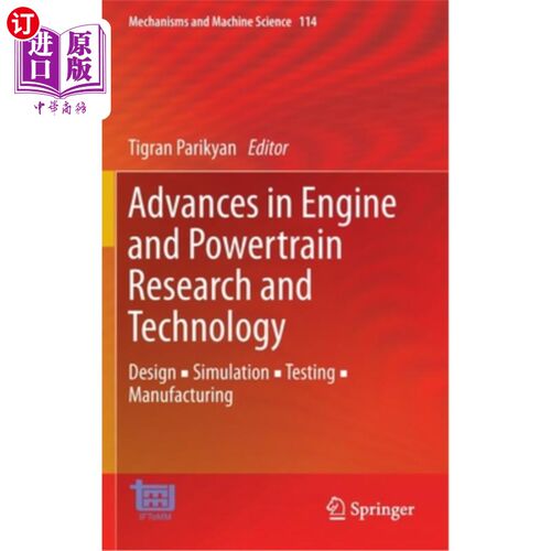 海外直订Advances in Engine and Powertrain Research and Technology: Design ▪ Simula 发动机与动力总成研究与技术