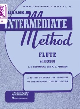 海外直订Rubank Intermediate Method: Flute or Piccolo 鲁班克中级法：长笛或短笛