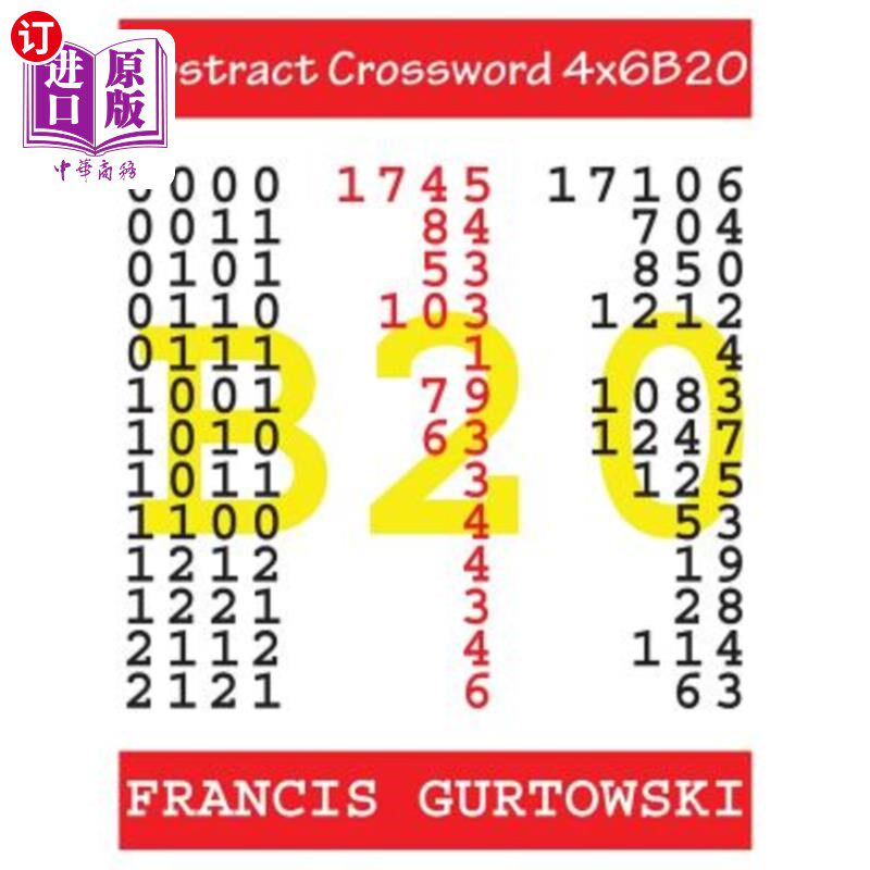 海外直订Abstract Crossword 4x6B20 摘要填字游戏4x6B20
