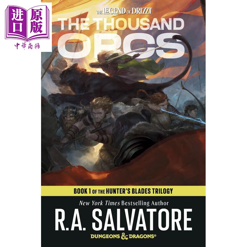 千名兽人 龙与地下城猎手之刃三部曲1 英文原版 The Thousand Orcs Dungeons Dragons RASalvatore【中商原版】