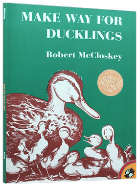 让路给小鸭子 英文原版 情商培养绘本 Make Way for Ducklings 凯迪克金奖 汪培珽书单 铅笔画风格 3-7岁