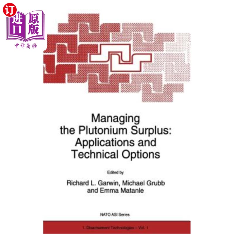 海外直订Managing the Plutonium Surplus: Applications and Technical Options 管理剩余钚:应用和技术选择