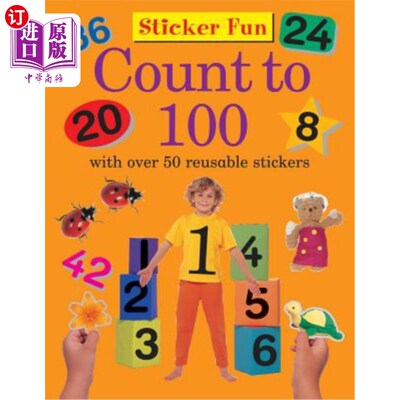 海外直订Sticker Fun: Count to 100: With Over 50 Reusable Stickers 贴纸乐趣:数到100:有超过50个可重复使用的贴纸