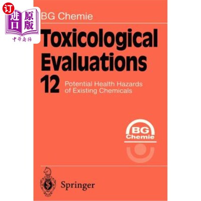 海外直订Toxicological Evaluations 毒理学评价