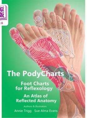 海外直订医药图书The PodyCharts Foot Charts for Reflexology: An atlas of reflected anatomy 足底反射图:反映解剖学的图