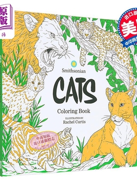 猫 史密森涂色书 Cats A Smithsonian Coloring Book 英文原版 Smithsonian Institute and Rachel Curtis 【中商原版】