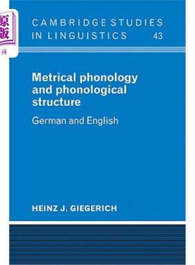 海外直订Metrical Phonology and Phonological Structure: German and English 格律音位学与音位结构：德语和英语