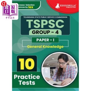 海外直订TSPSC Group 4: Paper 1 (General Knowledge) Exam Prep Book 2023 Telangana State P TSPSC小组4：试