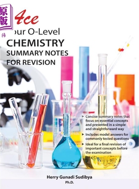 现货 新加坡教辅 Ace Your Olevel Chemistry Summary Notes for Revision O-Level化学考试备考复习笔记 初中中考【中商原版】